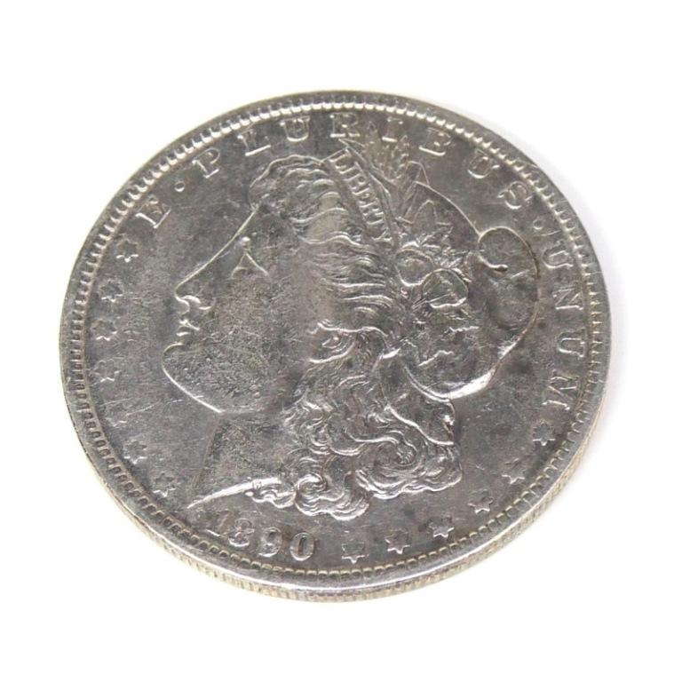 アメリカ 1ドル銀貨 自由の女神 1890年 モルガン【中古】(65987