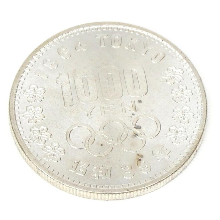 昭和39年 東京オリンピック 1000円銀貨 TOKYO 並品 記念貨幣 記念硬貨