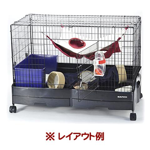 フェレット用ケージ（SANKO）ハンモック＆餌入れ付き・中古 フェレット