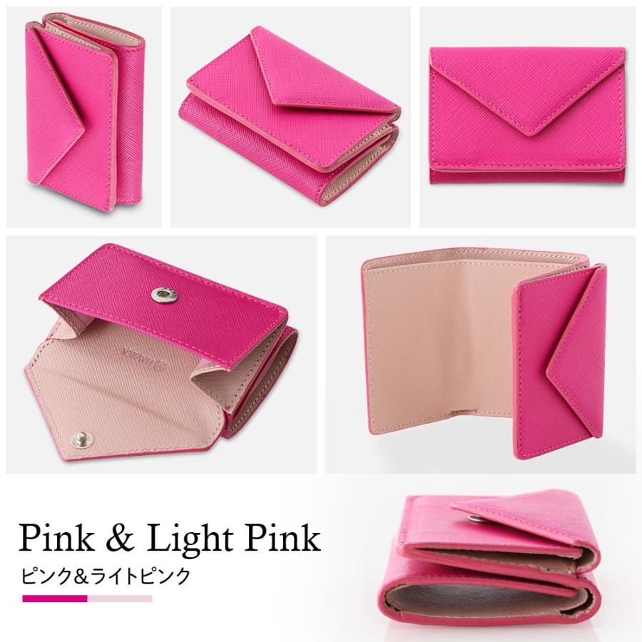 ミニ 財布 レディース 本革 三つ折り サフィアーノ バイカラー 小さい