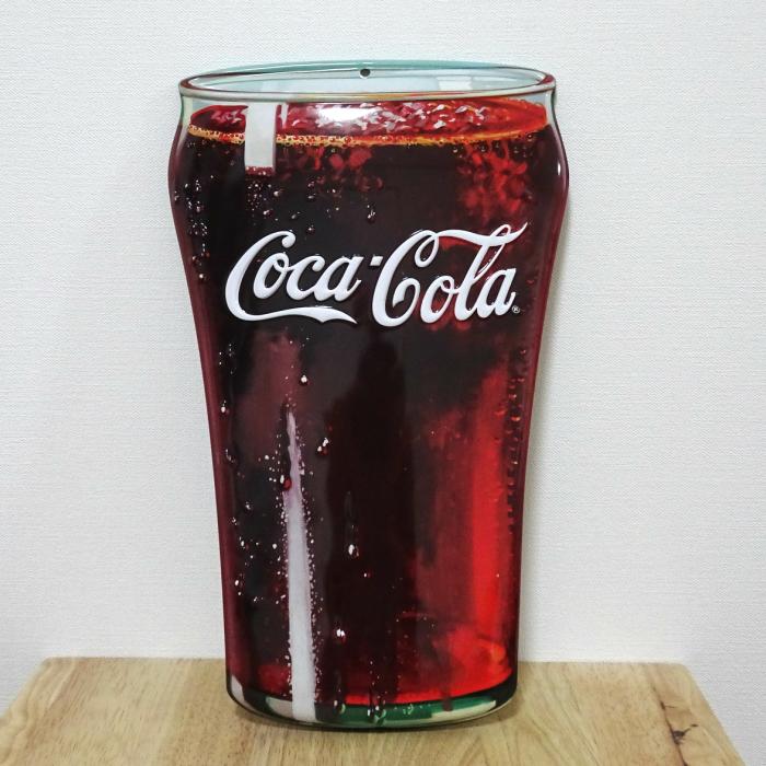 Coca Cola（コカコーラ） ブリキ看板 アンティーク グラス 珍しい