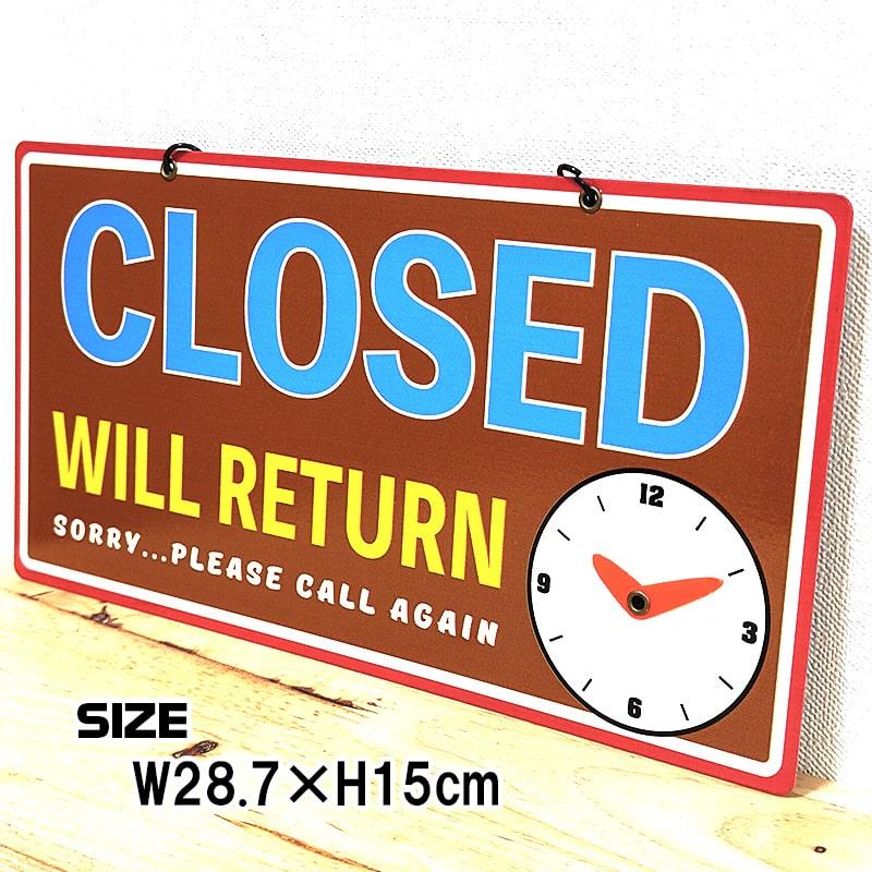 アメリカン レトロ ブリキ看板 店舗用 オープン クローズ メタルサイン