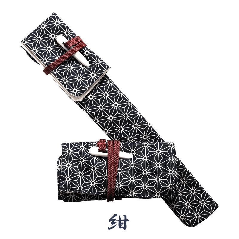 きせる 煙管入れ 麻の葉組煙管入れ 一本用 たばこ 喫煙具 選べる 叺 紺