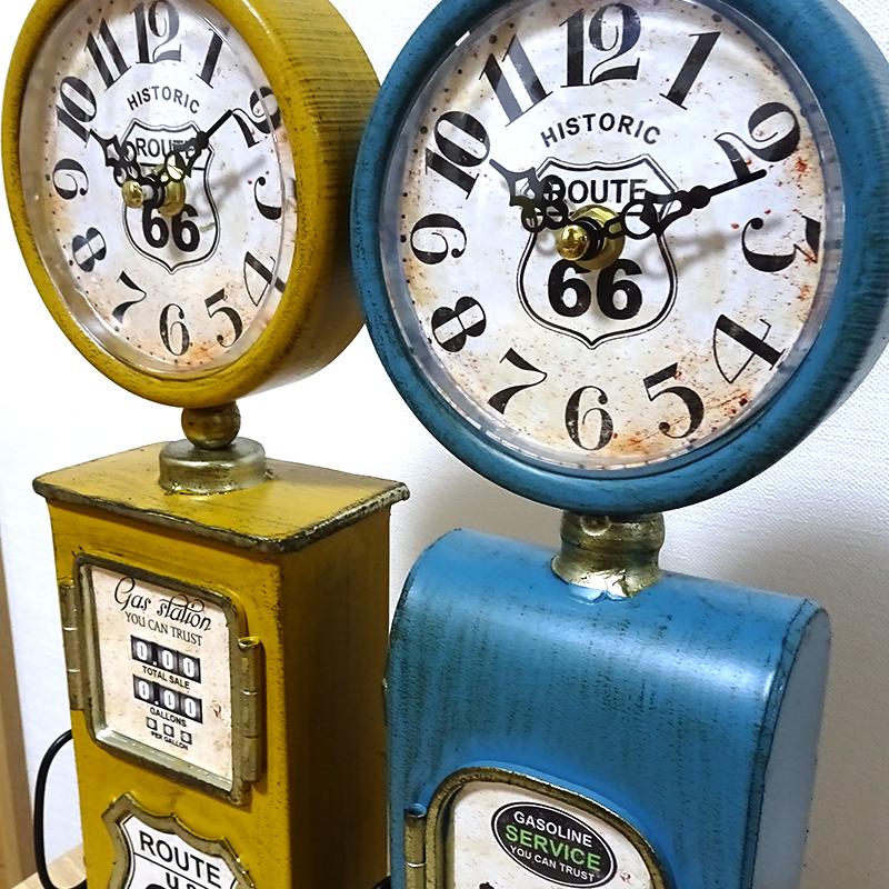 アメリカン雑貨ガスランプ型置き時計 レトロ、アンティーク風