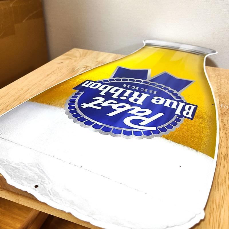 アメリカン レトロ ブリキ看板 Pabst Glass Blue Ribbon メタルサイン