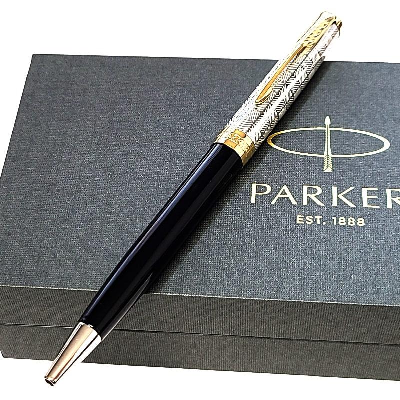 ソネット パーカー プレミアム メタル＆ブラック ボールペン 黒