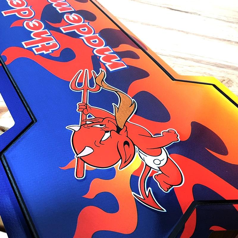 アメリカン レトロ ブリキ看板 レッドデビル アロー メタルサイン Red