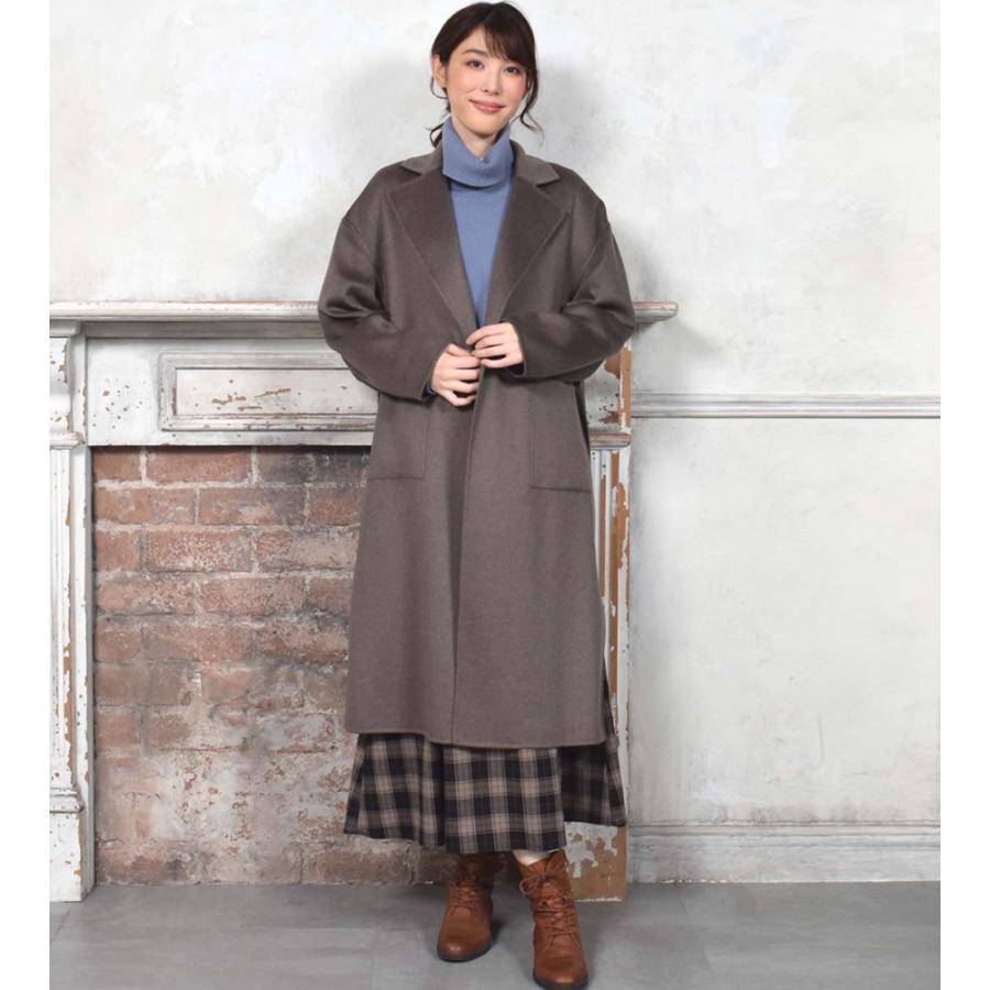 Merfirge チェスターコート カシミヤ 100% ダブルフェイス サイド