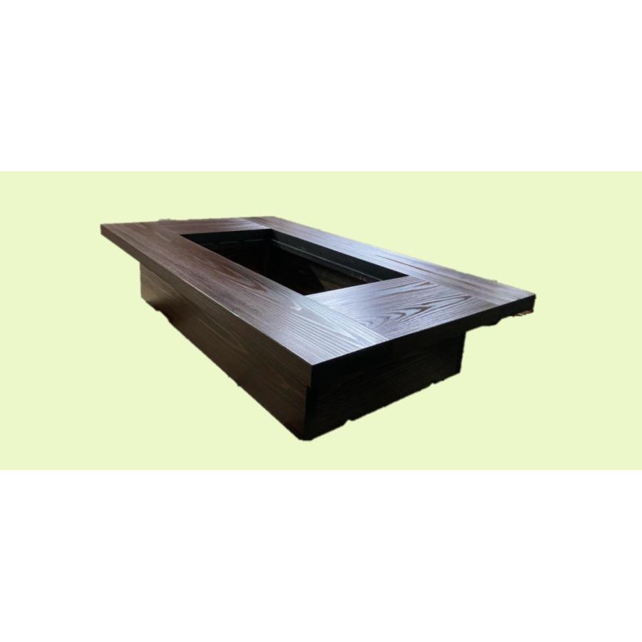 大型囲炉裏テーブル 1400x800x280mm 蓋付 座卓タイプ 無垢材 四国の杉