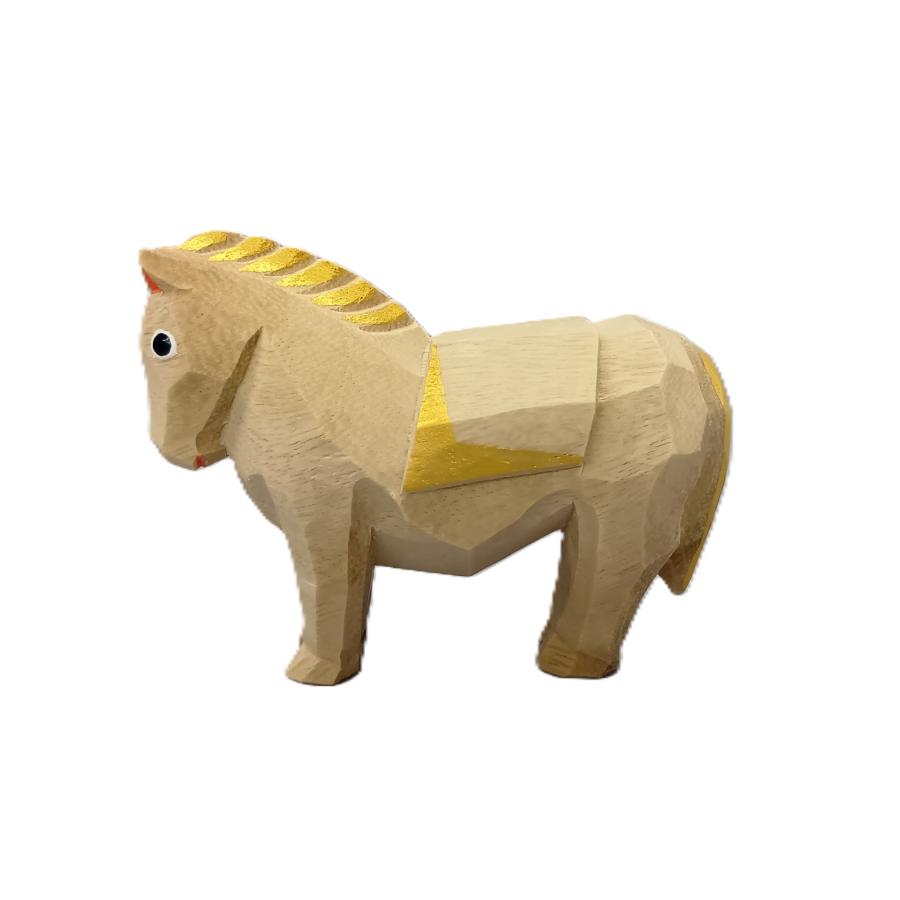 干支 置物 午 小 松本明慶工房作 木製 楠 干支福 2026（令和8）年干支