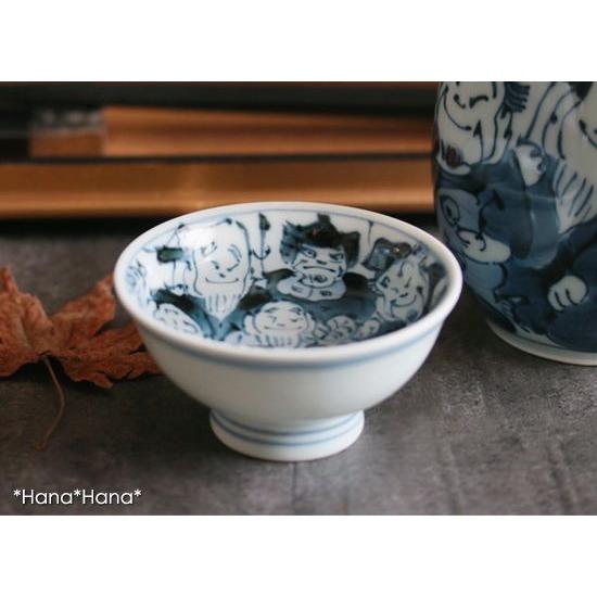 染付 七福神 盃 40ml 有田焼 // 和食器 食器 酒器 ぐいのみ おちょこ