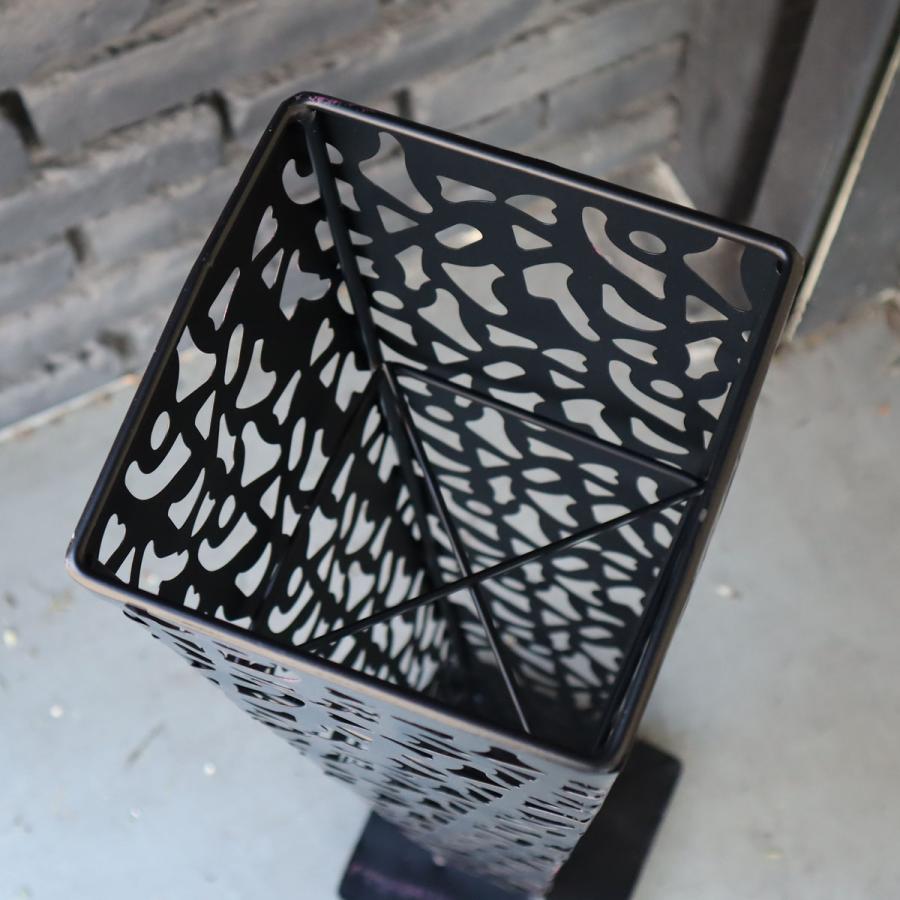 LEAD STYLE 柄抜アイアンスタンド 角形72 ブラック LAF-072BK フラワー