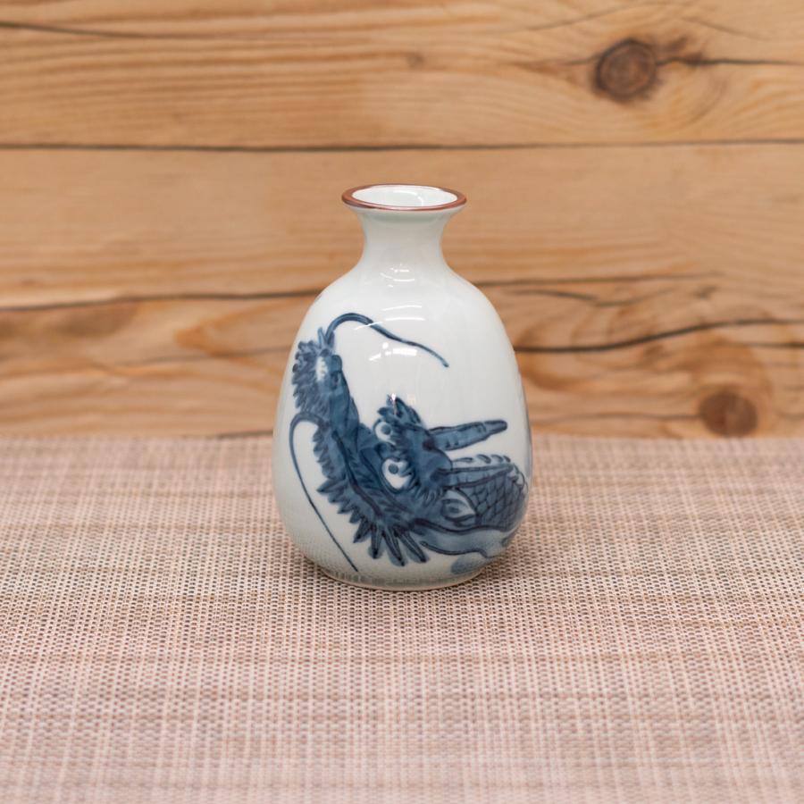 酒器 有田焼 波佐見焼 龍絵徳利 軽量 青磁 龍柄 父の日 電子レンジOK