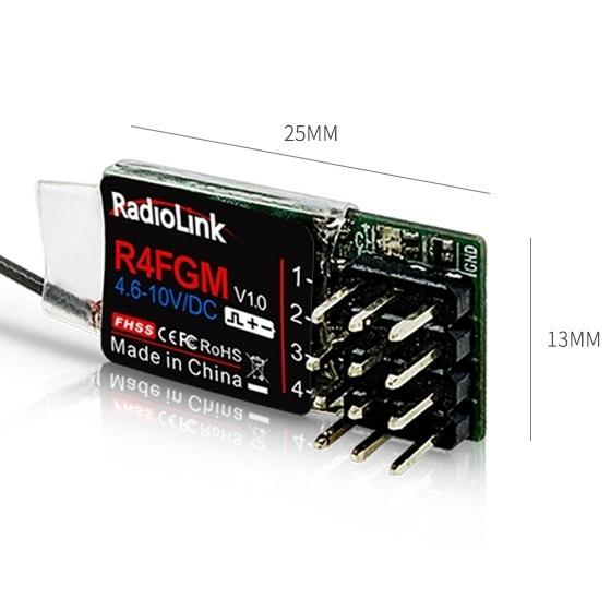 Radiolink R4FGM 4CH RC ジャイロ内蔵 マイクロ受信機 2.4G Gyro HV