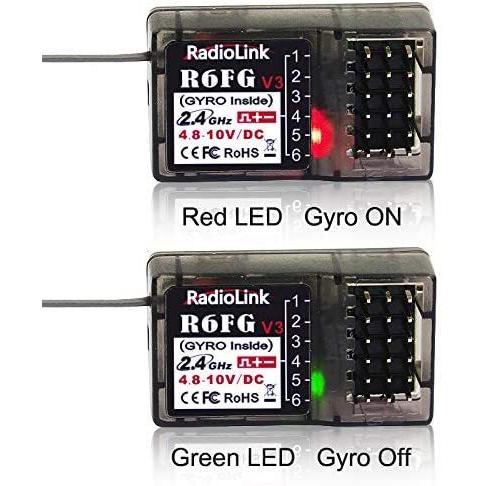 Radiolink R6FG 6CH RC ジャイロ内蔵受信機 2.4G HVサーボ対応 対応