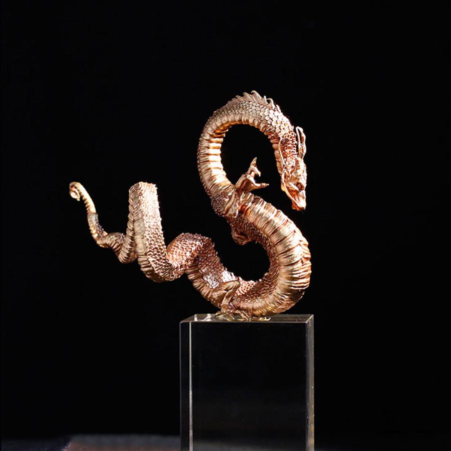 龍神 神龍 銅 金 ブロンズ 台座 風水 置物 玉 開運 恋愛 幸運 愛 お金