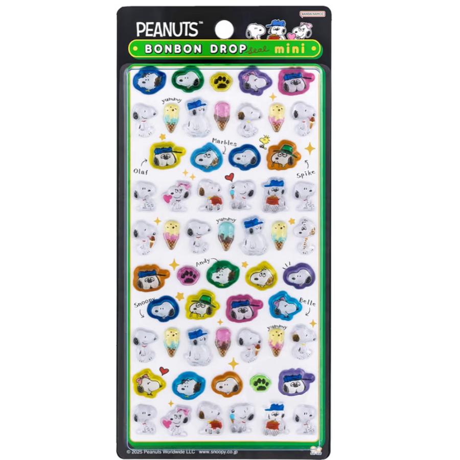 サンスター文具 ボンボンドロップシール ミニ スヌーピー＆きょうだい