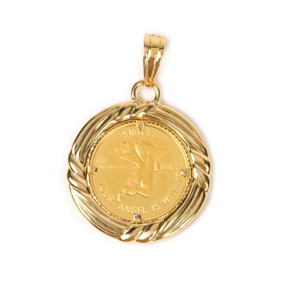 純金 エンジェル 天使 1/25oz 金貨 コイン ペンダントトップ ゴールド