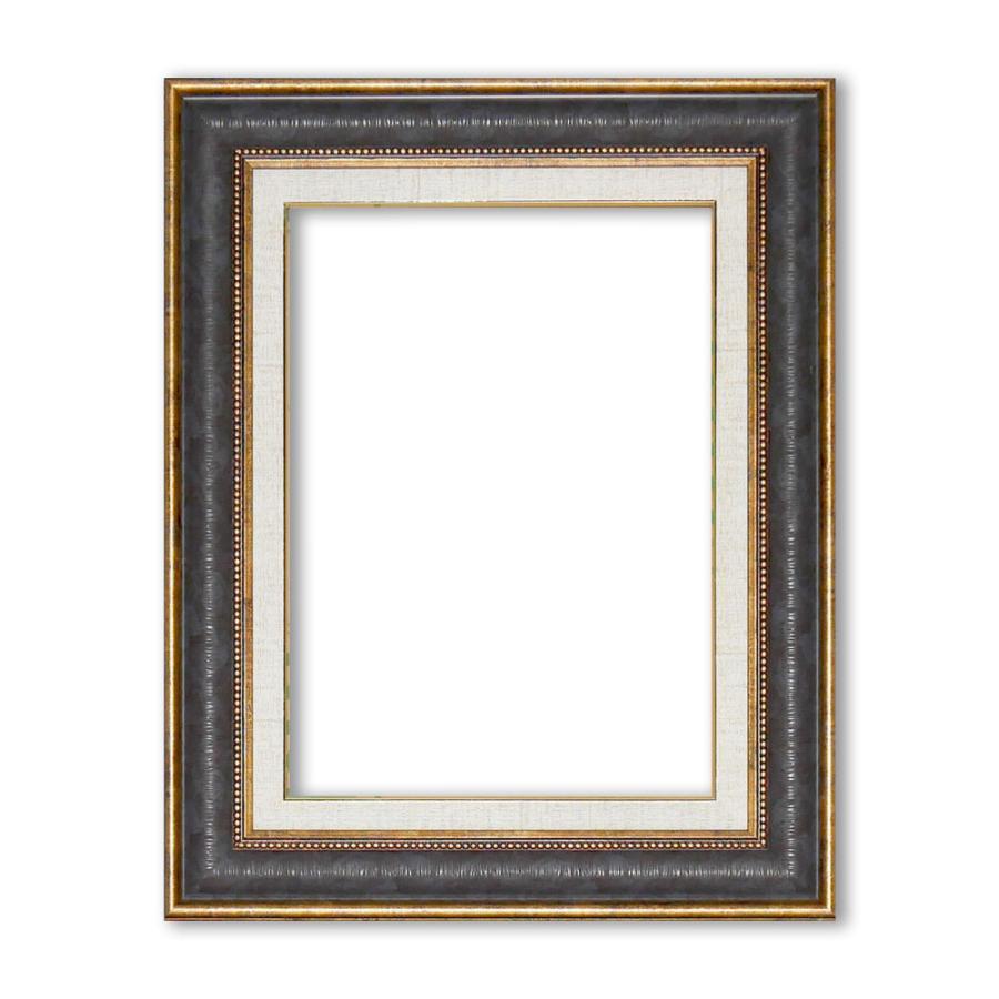 ✨額縁54×44cm 47×40cm 黒と金のクラシック水彩額縁と木製ガラス額縁