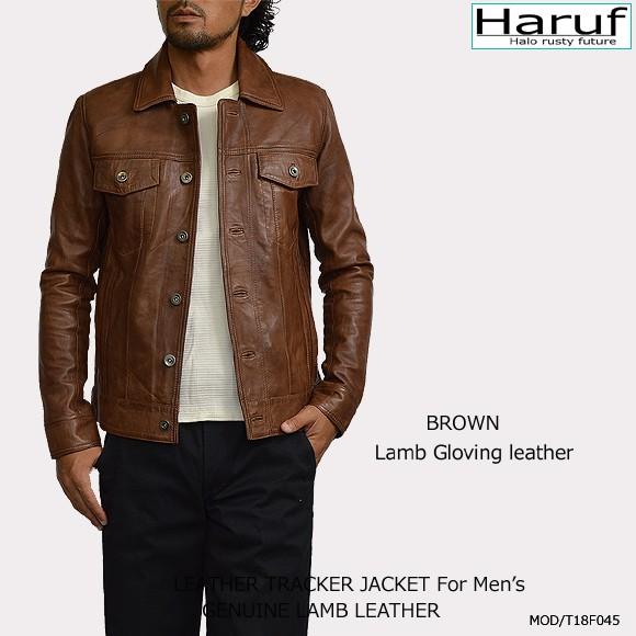 Haruf（ハルフ） 革ジャン レザージャケット メンズ 本革 ラムレザー