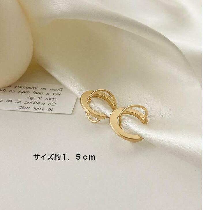 値下げしました】Eaphi 2025aw ゴールドメタル非対称ピアス｜ゴールド