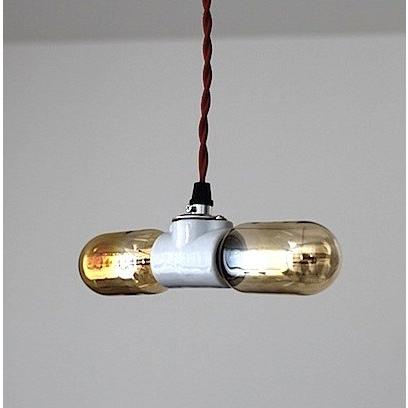 ソケット ツインランプ 陶器 ビンテージスタイル E-26 照明器具