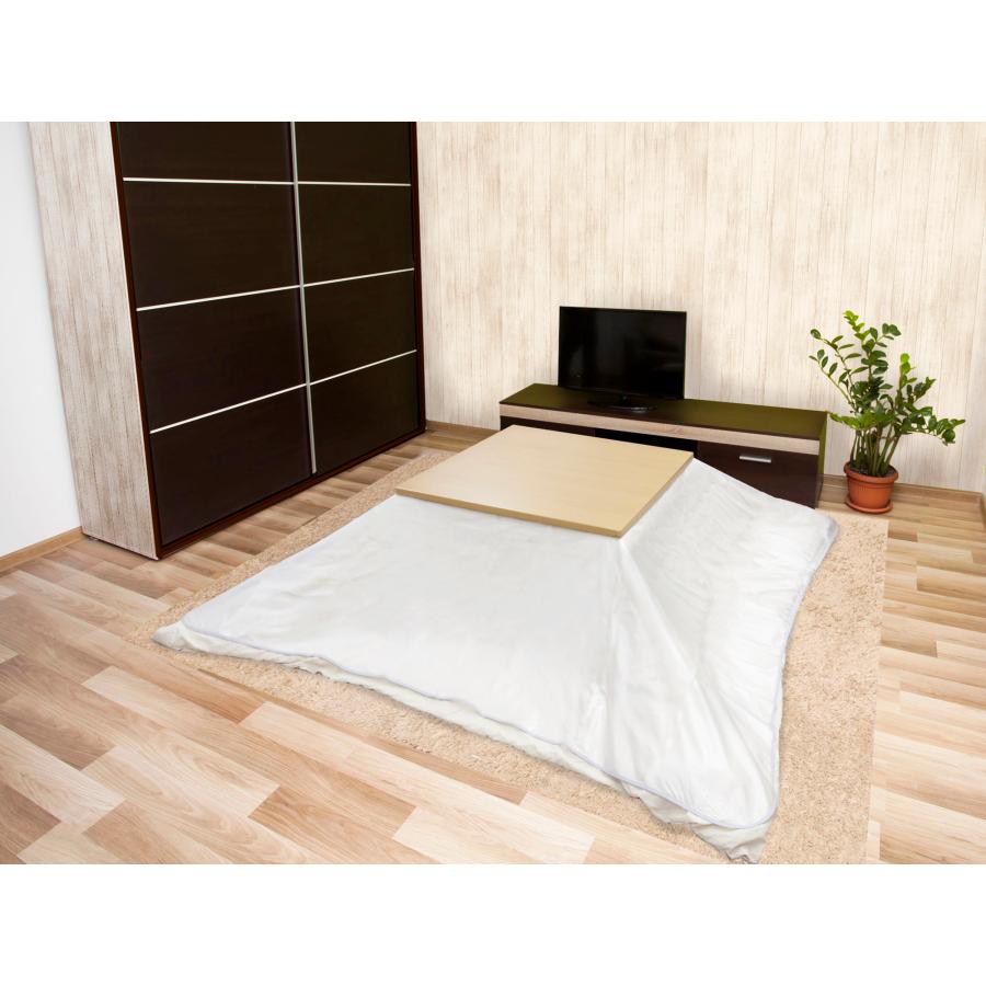 明和グラビア こたつ上掛け 透明クリア 190×190cm / こたつカバー 防水