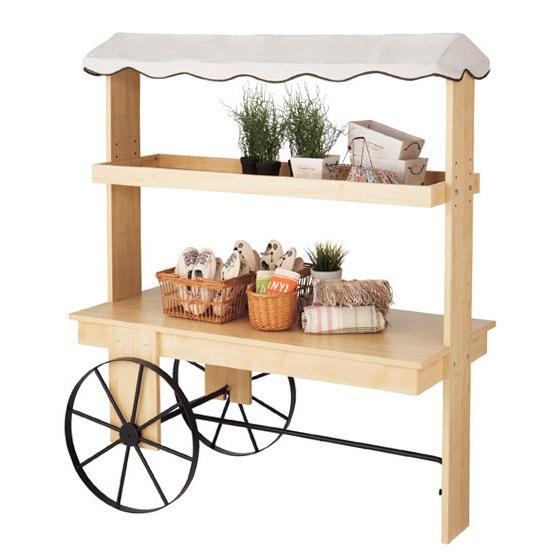 ショップワゴン マルシェ 出店 屋台 木製 セールワゴン kkkez : 吉太郎