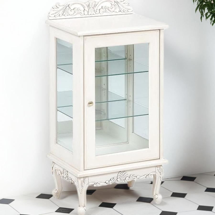 アンティーク調 ロココ調 ガラスショーケース キャビネット