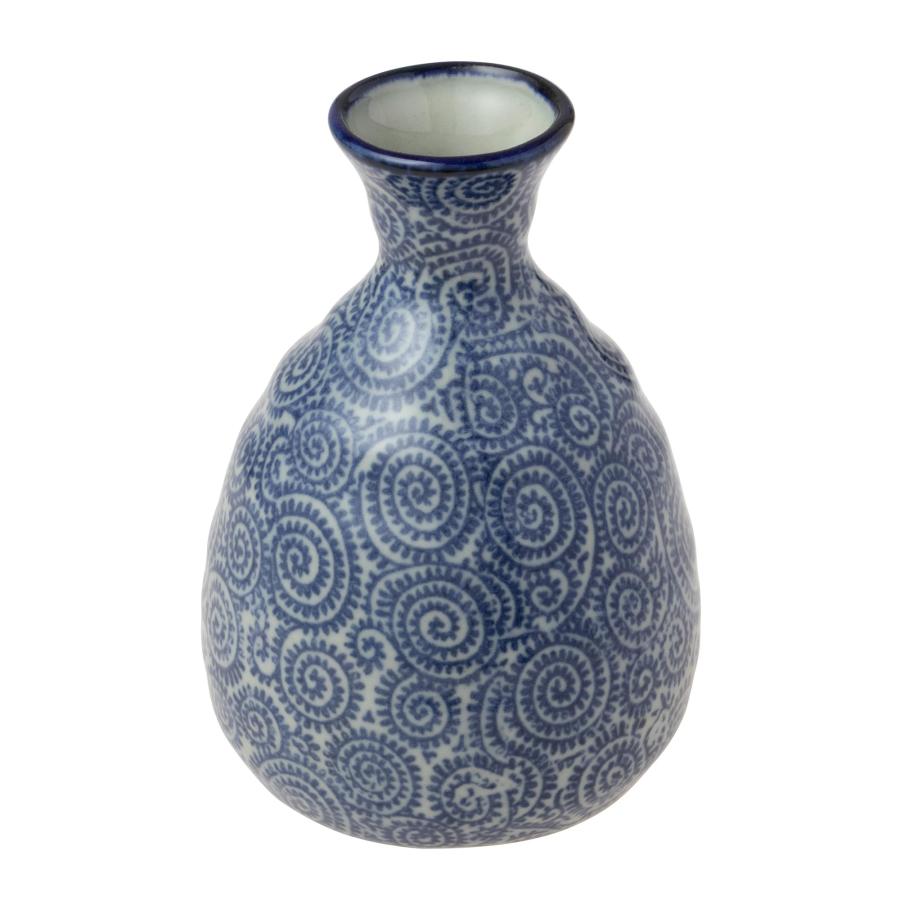 タコ唐草お神酒徳利他 タコ唐草お神酒徳利他 北) 古伊万里染付蛸唐草