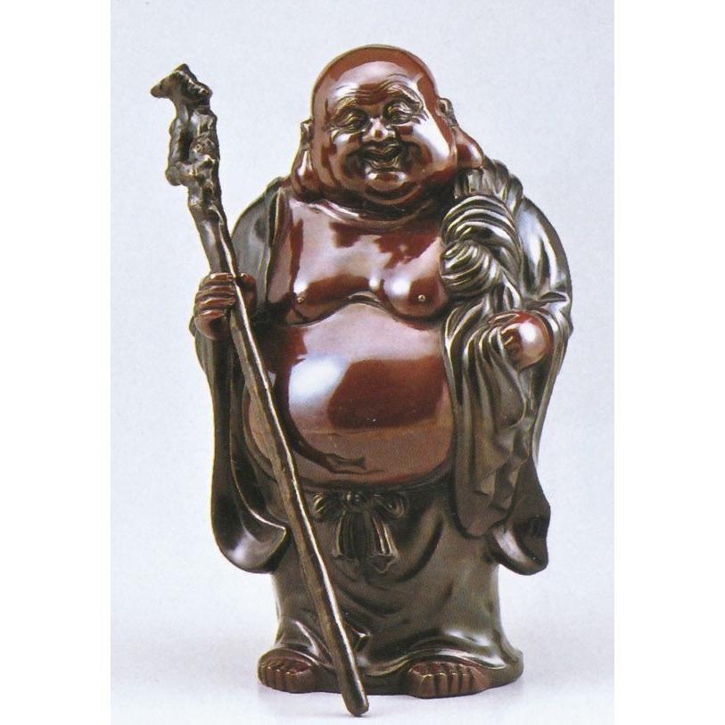 高岡銅器／布袋様の置物 杖持布袋20号 送料無料 : 檜屋美術館 - 通販