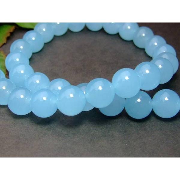 ≪g3-8K≫10mm AA 水色 翡翠 ブルーヒスイ ジェイド ジェード 1連38cm