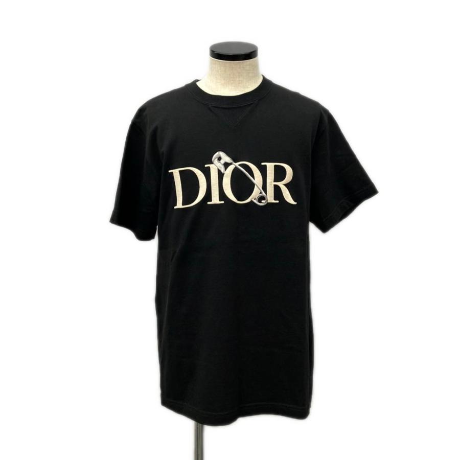 美品 ディオール・オム ロゴ刺繍 半袖Tシャツ メンズ SIZE L DIOR