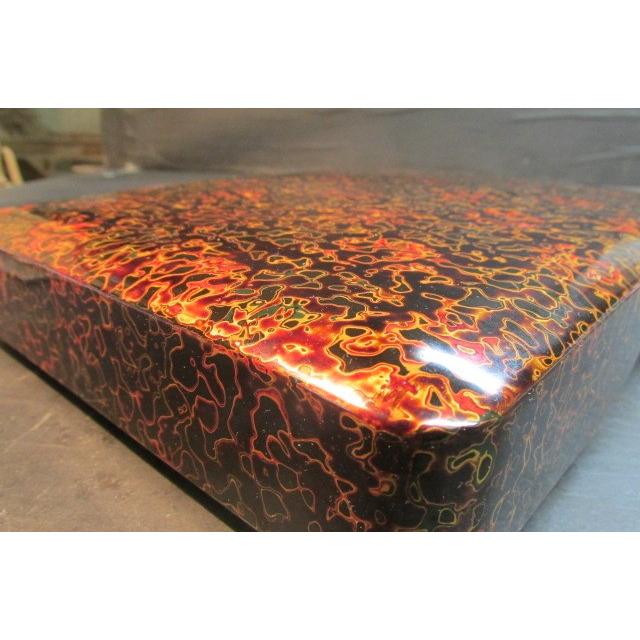 漆器 津軽塗硯箱 小物入れ 紙箱 木製 文箱 硯箱 津軽漆塗り 色漆 工芸