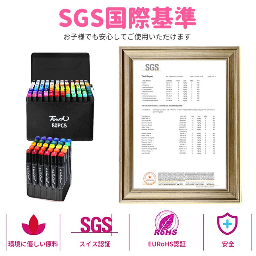 マーカーペン セット カラーペンセット イラストマーカー 80色 ツイン