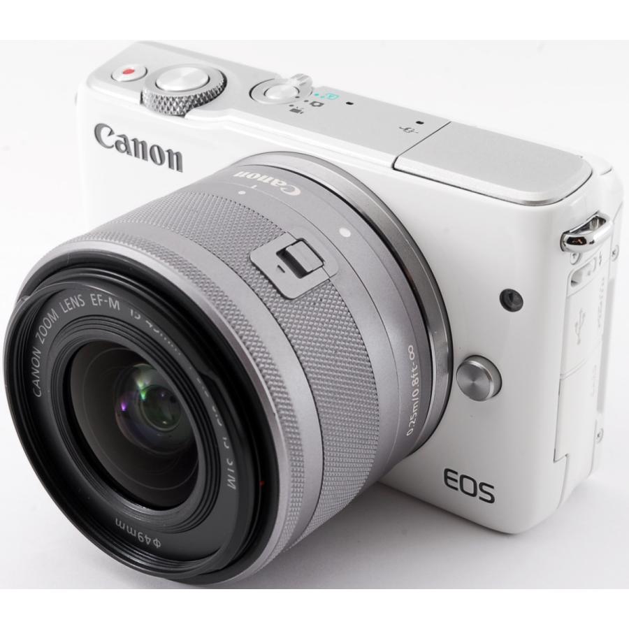 EOS キヤノン ミラーレス一眼 CANON M10 レンズキット ホワイト 中古