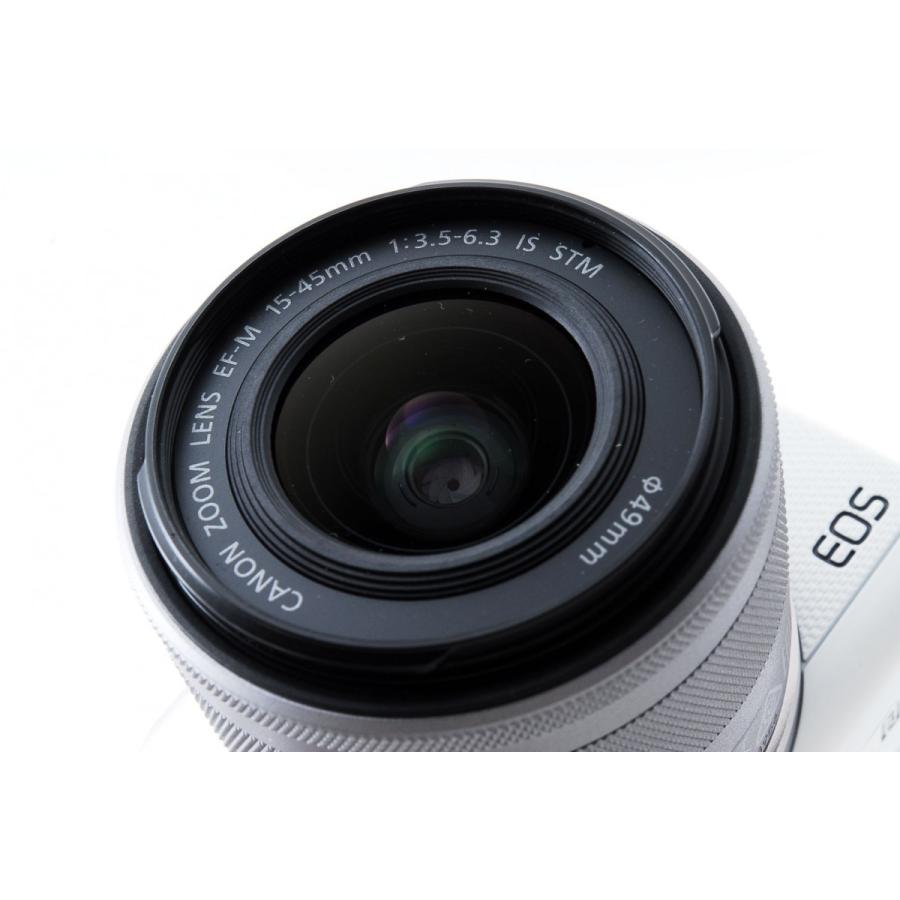 EOS キヤノン ミラーレス一眼 CANON M100 レンズキット ホワイト 中古