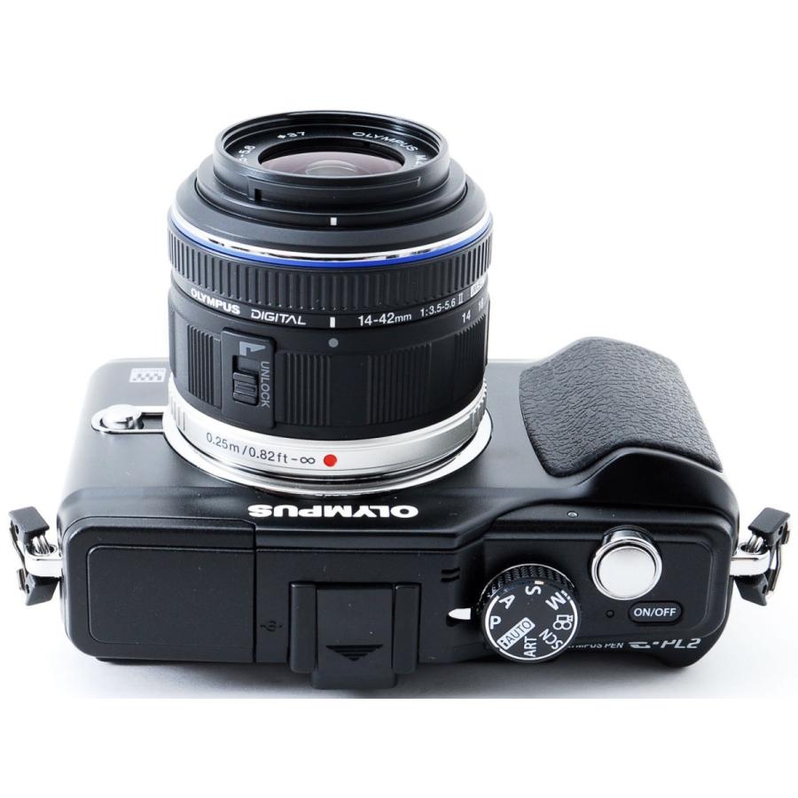 OLYMPUS PEN オリンパス ミラーレス Lite E-PL2 ブラック レンズキット