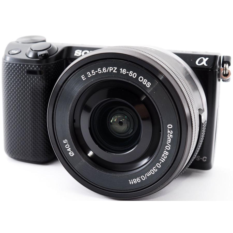 NEX ソニー ミラーレス SONY NEX-5T レンズキット ブラック 中古 Wi-Fi