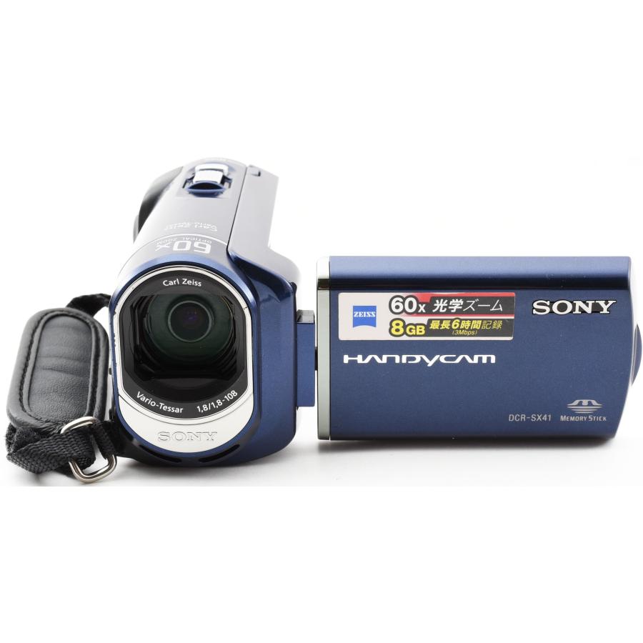 SONY（ソニー） ビデオカメラ SONY DCR-SX41 ブルー 中古 新品SDカード
