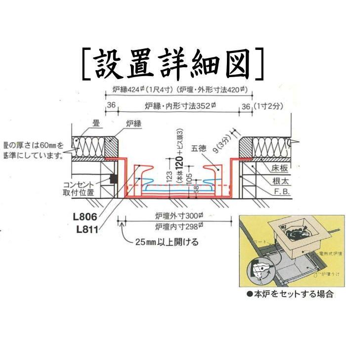 茶道具 炉壇 ユニット式 炉壇受け 浅型 サンアイ 旧野々田式 炉壇受 炉