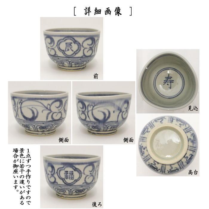 茶道具 抹茶茶碗 干支 辰 干支茶碗 安南 内寿の字 楽山窯 沓形 干支辰