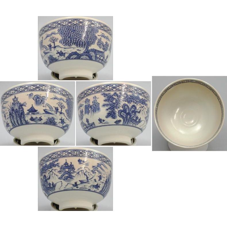 染付 山水 水指 茶道具 茶碗 抹茶碗 染付 山水 水指 茶道具 茶碗 抹茶碗