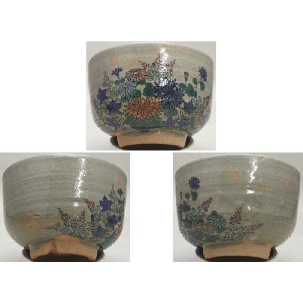 茶道具 抹茶茶碗 出雲焼 秋草 長岡空郷 楽山窯 出雲焼き 茶道 : 茶道具