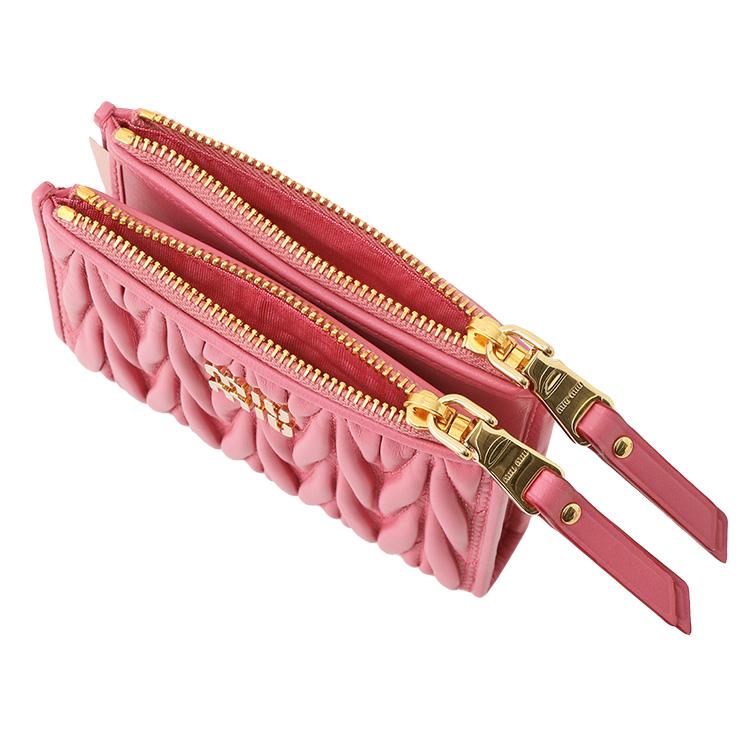 miu miu（ミュウミュウ） マテラッセレザー 二つ折り財布 5ML024-AFPP