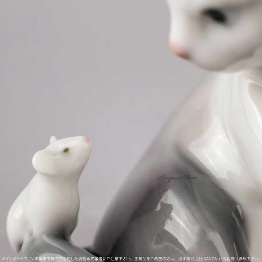 LLADRO（リヤドロ） 驚いた仔猫ちゃん ネコ ネズミ 置物 01005236