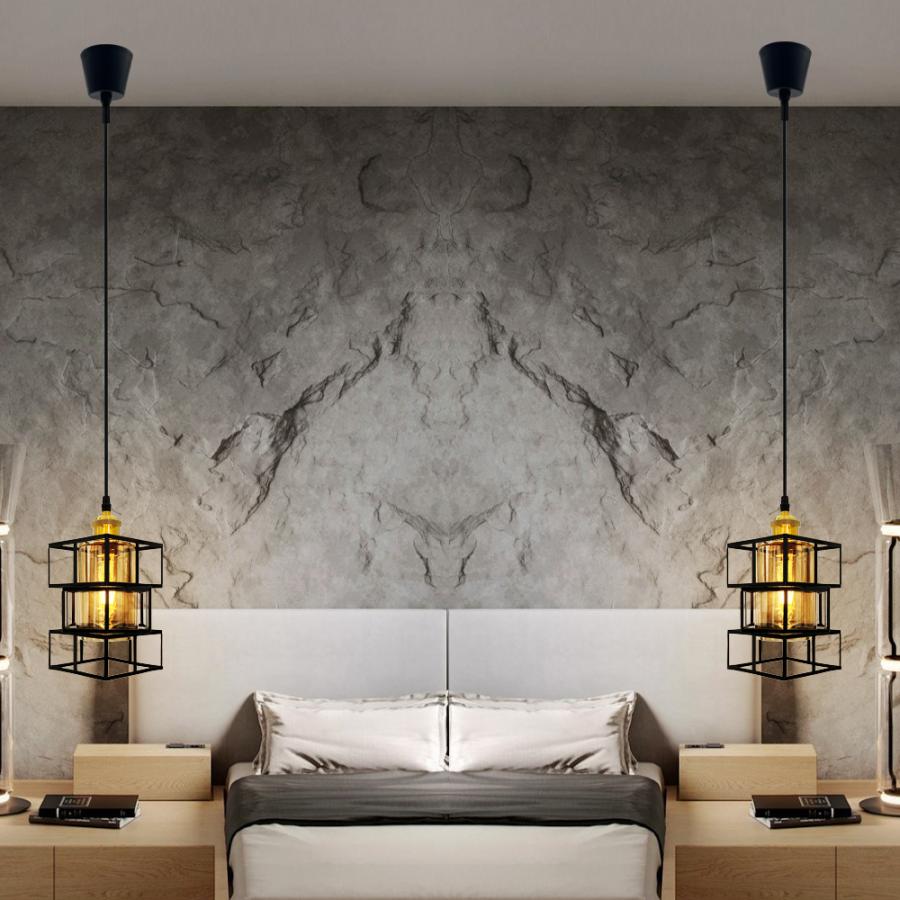 アールデコ フロストガラス 吊り下げライトのガラス② アンバー