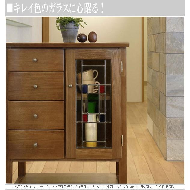 曙工芸 曙 キャビネット サイドボード 電話台 ステンドグラス レトロ