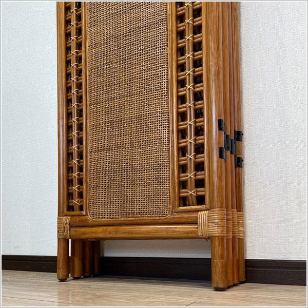 KAZAMA パーテーション おしゃれ パーティション 間仕切り ラタン 衝立