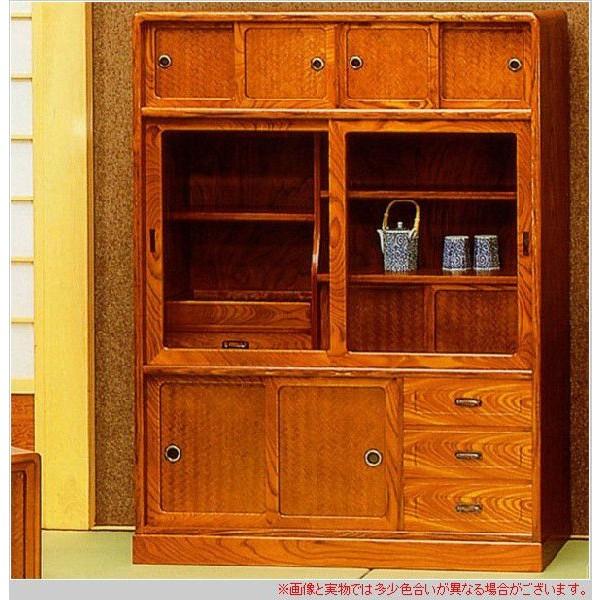 和茶棚 欅 茶箪笥 和風 茶タンス 日本製 茶ダンス 国産 食器棚 引き戸